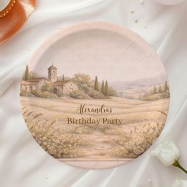 Elegant Botanical Garden Birthday Pappteller