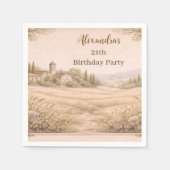 Elegant Botanical Garden Birthday Serviette (Vorderseite)