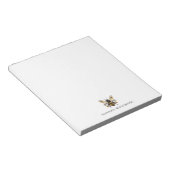 Elegant Botanical Gold Bee Personalized  Notizblock (angewinkelt)