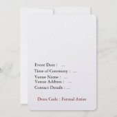 Elegant botanical gold frame save the date card Einladung (Rückseite)