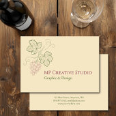 Elegant Botanical Grapevine Design Empfehlungskarte