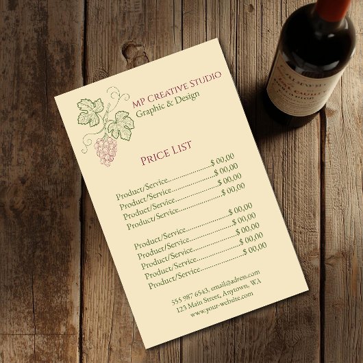 Elegant Botanical Grapevine Design Flyer
