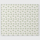 Elegant Botanical Green Watercolor Branches Geschenkpapier (Flach)
