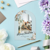 Elegant Botanical Greenery Arch Christmas Card Acryleinladungen (Insitu (Hochzeit))