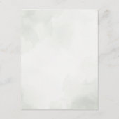 Elegant Botanical Greenery Finer Details Wedding Begleitkarte (Rückseite)