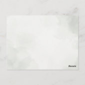 Elegant Botanical Greenery Wedding Thank You Postkarte (Rückseite)