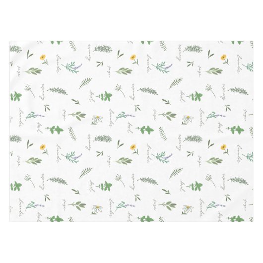Elegant Botanical Kitchen Tischdecke (Vorderseite (Horizontal))