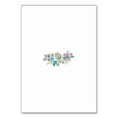 Elegant Botanical Love Wedding Tischnummer (Rückseite)
