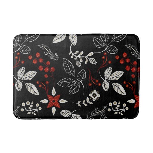 Elegant botanical pattern badematte (Vorderseite)