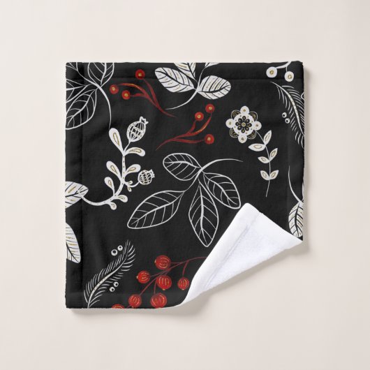 Elegant botanical pattern badhandtuch set (Waschlappen)