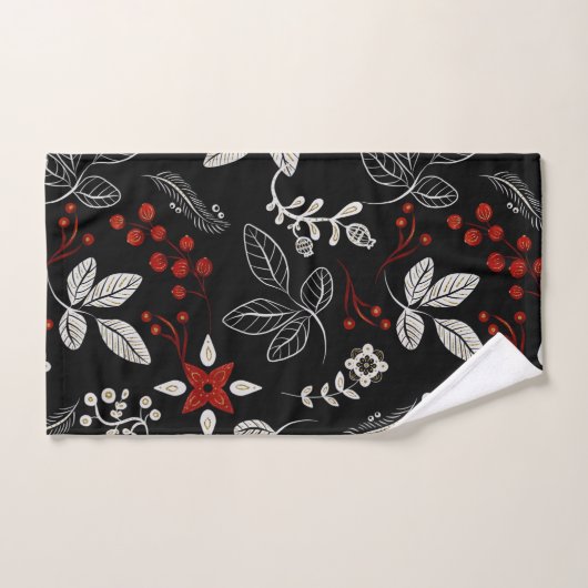 Elegant botanical pattern badhandtuch set (Handtuch)