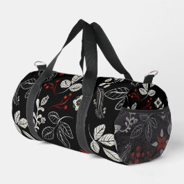 Elegant botanical pattern duffle bag