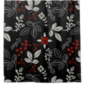 Elegant botanical pattern duschvorhang (Vorderseite)