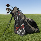 Elegant botanical pattern golfhandtuch (Gras)
