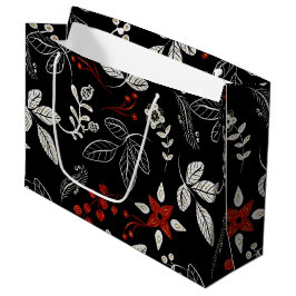 Elegant botanical pattern große geschenktüte