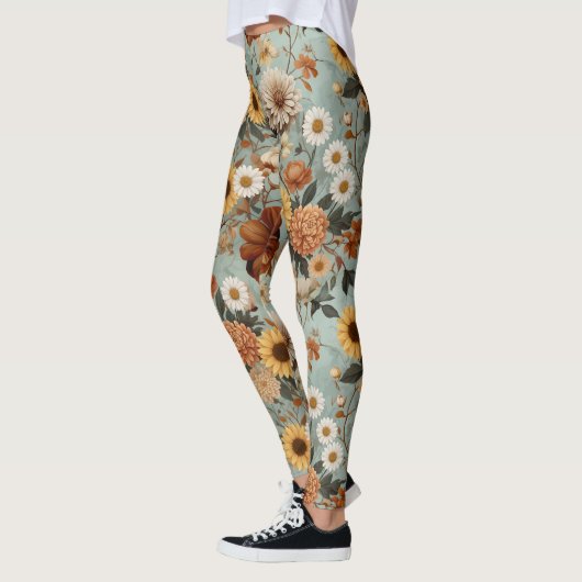 Elegant Botanical Pattern Leggings (Links)