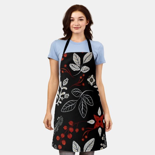 Elegant botanical pattern schürze (Getragen)