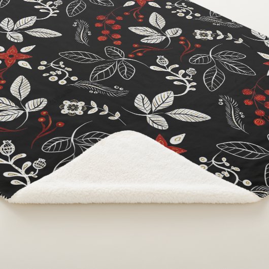 Elegant botanical pattern sherpadecke (3/4)