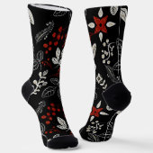 Elegant botanical pattern socken (Gewinkelt)