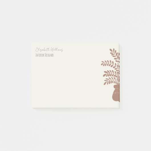 Elegant Botanical Personalized Post-It Notes Post-it Klebezettel (Vorderseite)