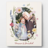 Elegant Botanical Portrait Plaque Fotoplatte (Vorderseite)