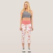 Elegant Botanical Print Leggings (Vorderseite)