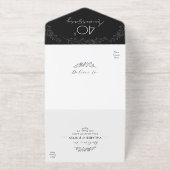 Elegant Botanical Real Foil 40th Anniversary All-in-One-Einladung (Außenseite)