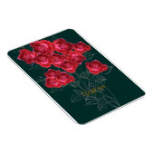 Elegant Botanical Rose Folded Greeting Card Magnet (Rechte Seite)