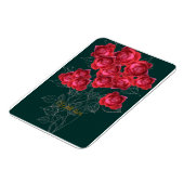 Elegant Botanical Rose Folded Greeting Card Magnet (Linke Seite)