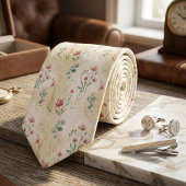 Elegant Botanical Spring Floral Krawatte