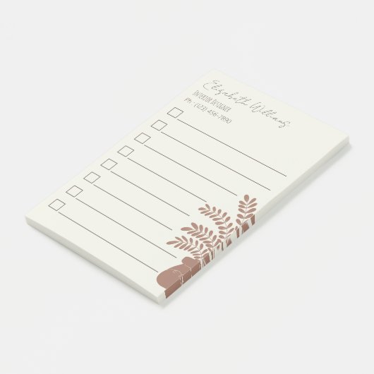 Elegant Botanical To-Do List Post-It Notes  Klebezettel (angewinkelt)