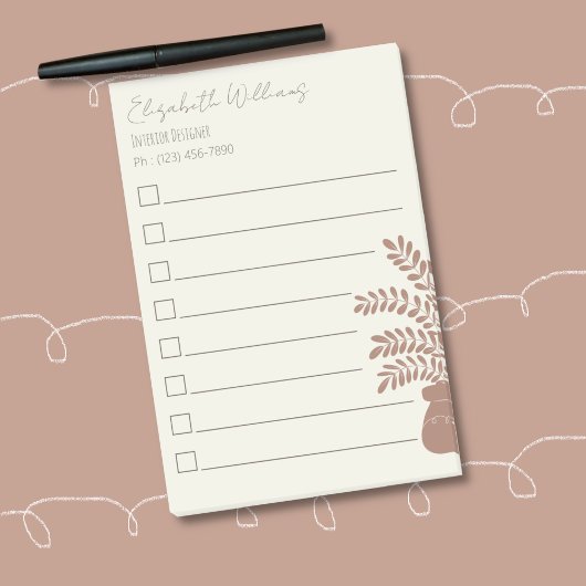 Elegant Botanical To-Do List Post-It Notes  Klebezettel