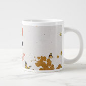 Elegant Botanical Tuxedo Cat Stay Pawsitive Jumbo  Jumbo-Tasse (Rechts)