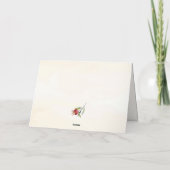 Elegant Botanical Watercolor Pomegranate Birthday Dankeskarte (Rückseite)