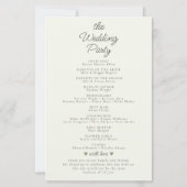 Elegant Botanical Wedding Ceremony Program Sign (Rückseite)