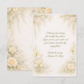 Elegant Botanical Wedding  Dankeskarte (Vorne/Hinten)