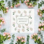 Elegant Botanical Wedding Guest Book Notizblock