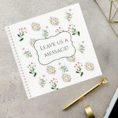 Elegant Botanical Wedding Guest Book Notizblock