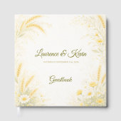 Elegant Botanical Wedding Guestbook Gästebuch (Vorderseite)