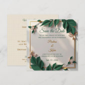 Elegant Botanical Wedding Invitation (Vorne/Hinten)