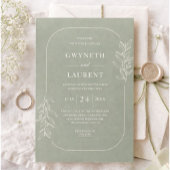 Elegant Botanical Wedding Invitation Einladung