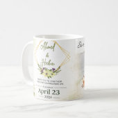 Elegant Botanical Wedding Invitation Kaffeetasse (Vorderseite Links)