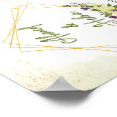 Elegant Botanical Wedding Invitation Poster (Ecke)