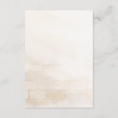 Elegant Botanical Wedding Menu Card Begleitkarte (Rückseite)