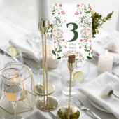 Elegant Botanical Wedding Table Number Tischnummer