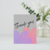 Elegant Botanical Wedding Thank You Card Dankeskarte (Stehend Vorderseite)
