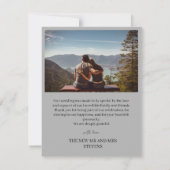 Elegant Botanical Wedding Thank You Card Dankeskarte (Rückseite)