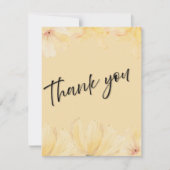 Elegant Botanical Wedding Thank You Card Dankeskarte (Vorderseite)