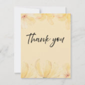 Elegant Botanical Wedding Thank You Card Dankeskarte (Vorderseite)