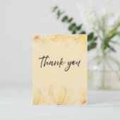 Elegant Botanical Wedding Thank You Card Dankeskarte (Stehend Vorderseite)